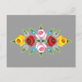 Castles - Traditional Canal Folk Art Postcard