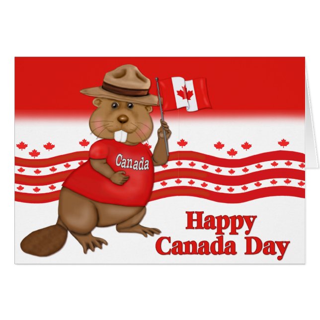 Castor de la fête du Canada (Devant horizontal)