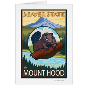 Castor et capot de Mt., affiche de voyage