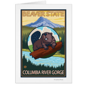 Castor et capot de Mt. - gorge du fleuve Columbia,