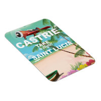 Castrie Saint Lucia vintage travel poster