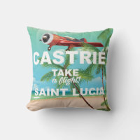 Castrie Saint Lucia vintage travel poster