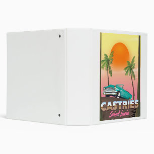 Castries Saint Lucia exotic tropical travel poster Binder