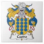 Castro Family Crest Tile<br><div class="desc">Castro Coat of Arms</div>