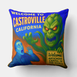 CASTROVILLE, CALIFORNIA 20X20 INCH THROW PILLOW.  PILLOW