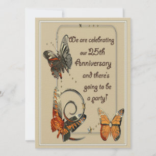 Casual 25th Anniversary Invitations