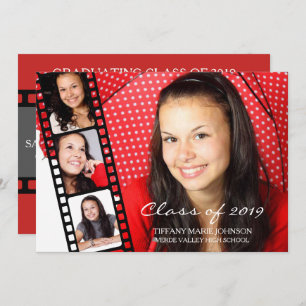 Casual 4 PHOTO Filmstrip Graduating Class of 2019 Invitation