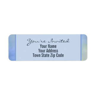 Casual Abstract Blue Yellow Pattern Return Address