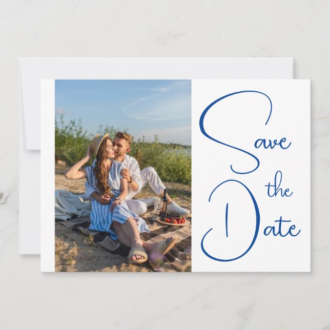 Casual And Carefree Save The Date Card (Front)