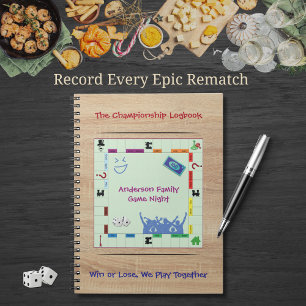 Casual and Fun Board Game Night Scorekeeping Notebook