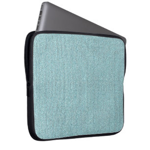 Casual Aqua Corduroy Stripe Pattern Laptop Sleeve