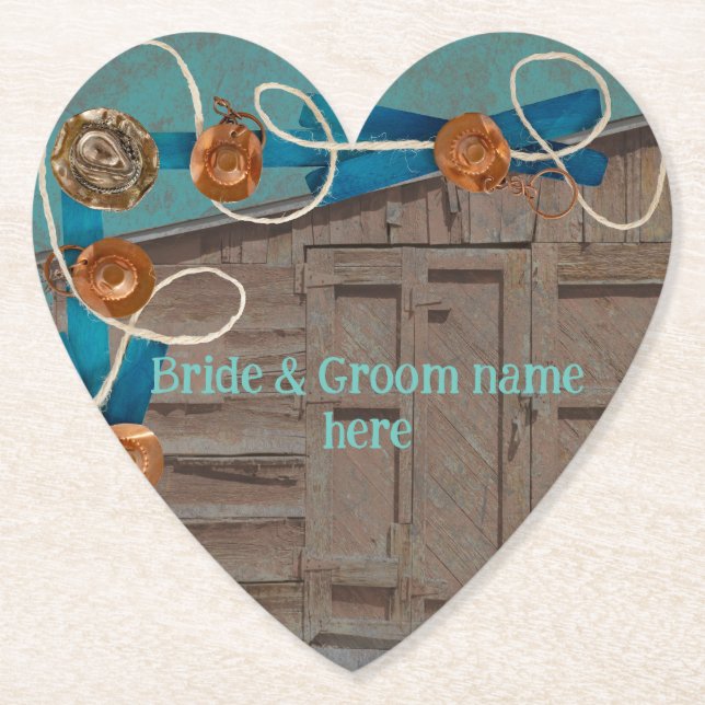 Casual Barn wedding & reception same location Paper Coaster (Front)