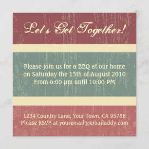 Casual BBQ Dinner Party Invitation