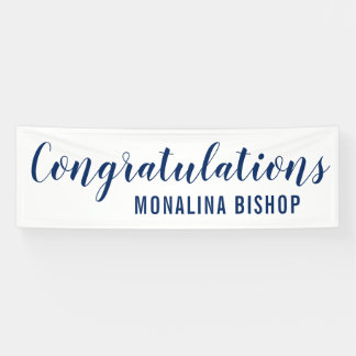 Casual Blue Typography Congratulations | Graduate Banner