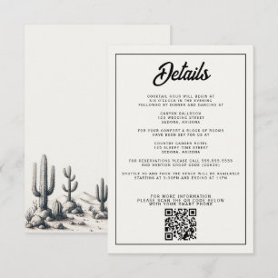 Casual Cactus Wedding Enclosure Card