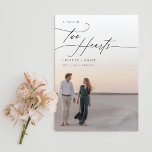 Casual Calligraphy Budget Photo Wedding Invitation<br><div class="desc">Celebrate your love with our "Calligraphy Casual Budget Photo Wedding Invitation." This design, perfect for a modern budget-conscious couple, features a stunning desert landscape photo. The handwritten calligraphy adds a elegant touch, making it ideal for a non-traditional, outdoor summer wedding. Its minimalist, double-sided format ensures elegance and affordability, perfect for...</div>