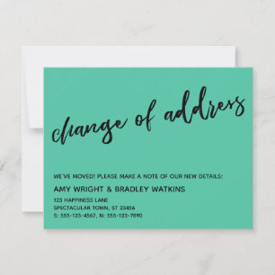 Casual Change of Address Biscay Green Announcement