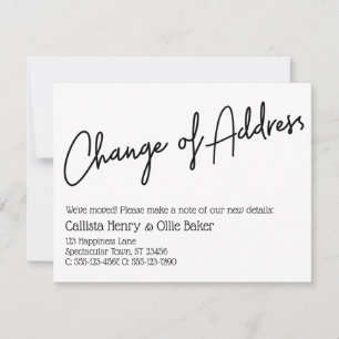 Casual Change of Address Simple Announcement