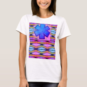 Casual chevron purple orange EMT T-Shirt