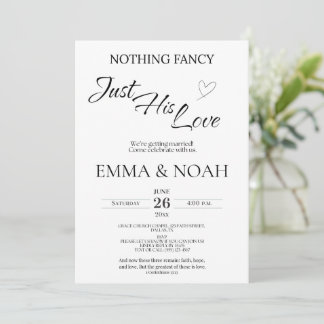 Casual Christian Wedding Invitation | Faith