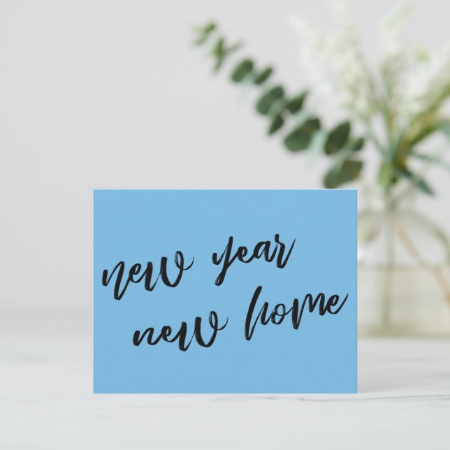 Casual Classic Blue New Year New Home Announcement (Standing Front)