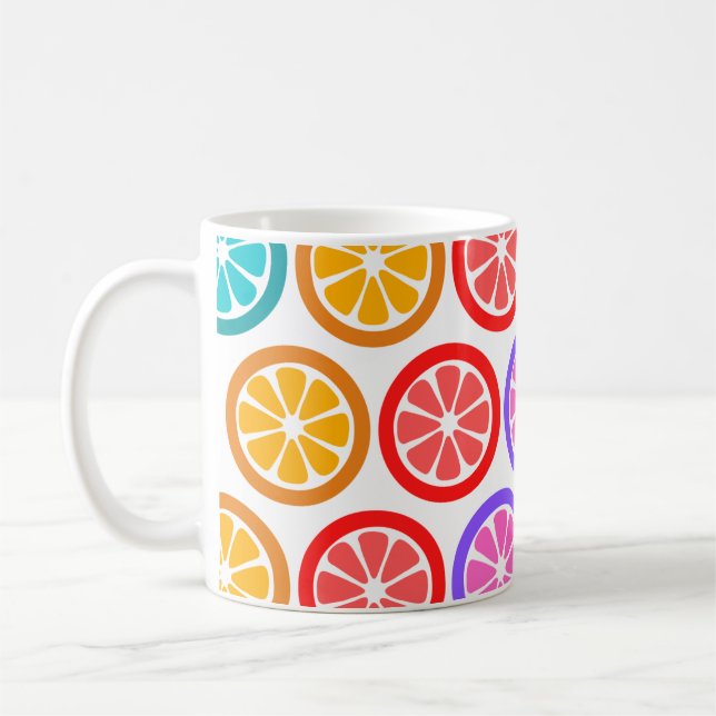 Casual Colourful Large Fruit 11 oz. Coffee Tea Mug (Left)