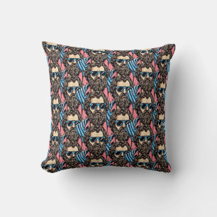 Casual Cool Philosopher Look Throw Pillow