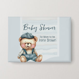 Casual Cozy Baby Shower Personalized Button