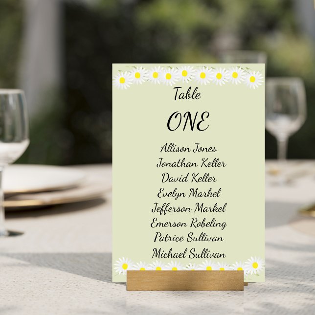 Casual Daisy Wedding  Table Number (Creator Uploaded)