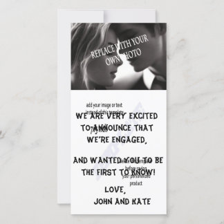 casual engagement announcement cards templates