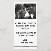 Casual engagement announcement cards templates