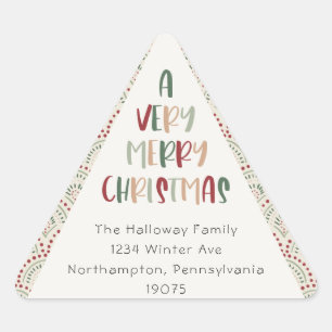 Casual Festive Christmas Triangle Envelope Seals