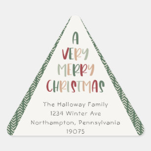 Casual Green Christmas Triangle Envelope Seals
