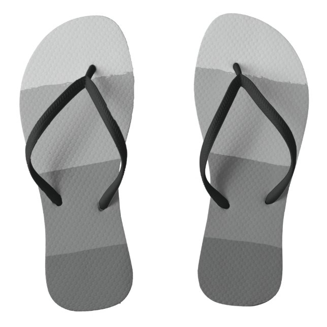 Casual Grey 4 Stripes Men Flip Flops (Footbed)