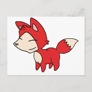 Casual Grinning Fox Postcard