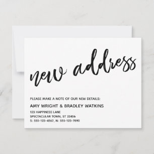 Casual Handwriting New Address Announcement Card
