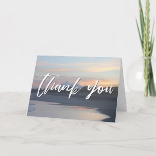 Casual Handwriting Thank You Evening Topsail Beach Card
