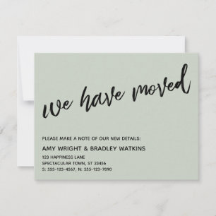Casual Handwriting We Have Moved Sage Announcement