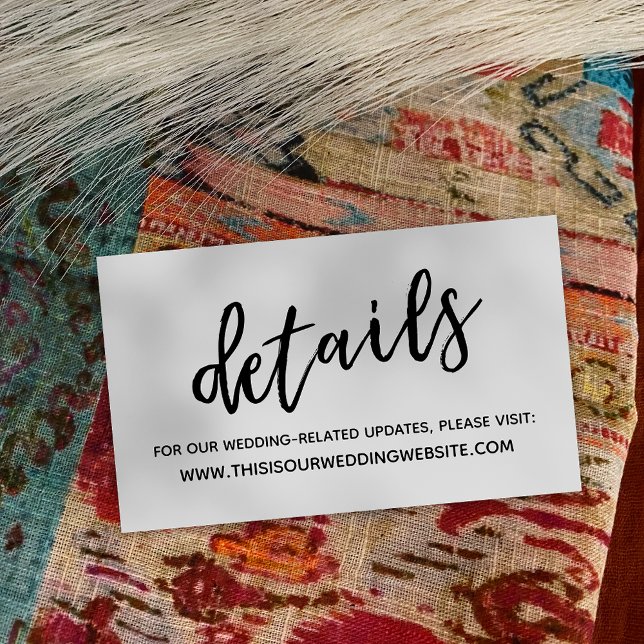 Casual Handwriting Wedding Details Enclosure Cards (Creator Uploaded)