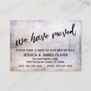 Casual Handwriting We've Moved Pretty Grunge Card