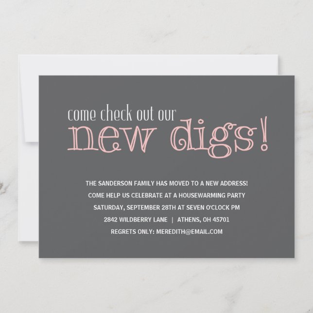 Casual Housewarming Party Invitation (Front)