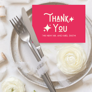 Casual Modern Just Love Wedding Thank You Card