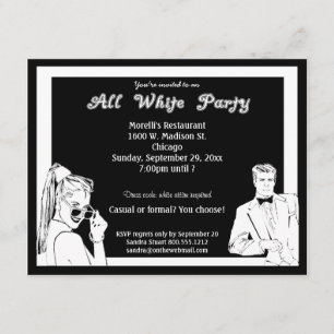 Casual Or Formal White Attire Party Invitation