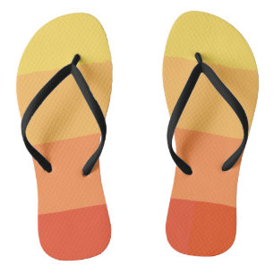 Casual Orange 4 Stripes Women Flip Flops
