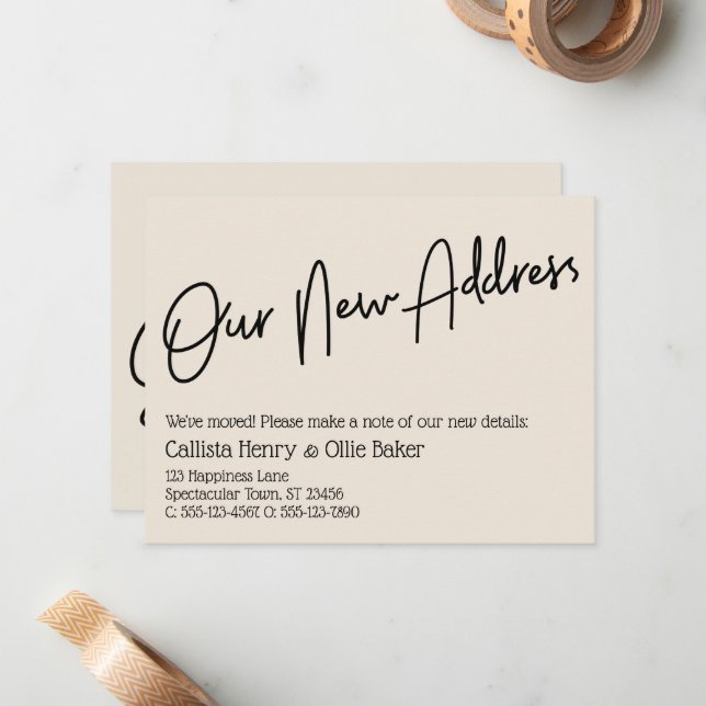 Casual Our New Address Cream Announcement (Front/Back In Situ)