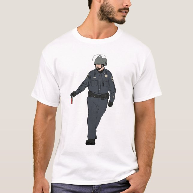 Casual Pepper Spray Cop in Colour T-Shirt (Front)
