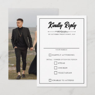Casual Photo Food Choices RSVP Card