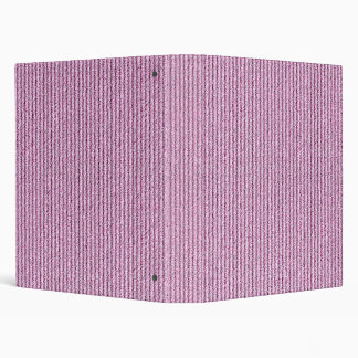 Casual Pink Corduroy Stripe Pattern Binder