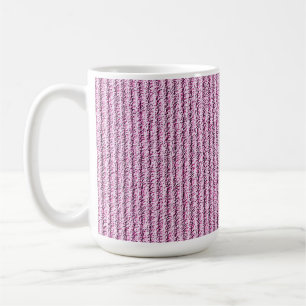 Casual Pink Corduroy Stripe Pattern Coffee Mug