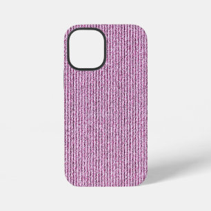Casual Pink Corduroy Stripe Pattern iPhone 12 Mini Case